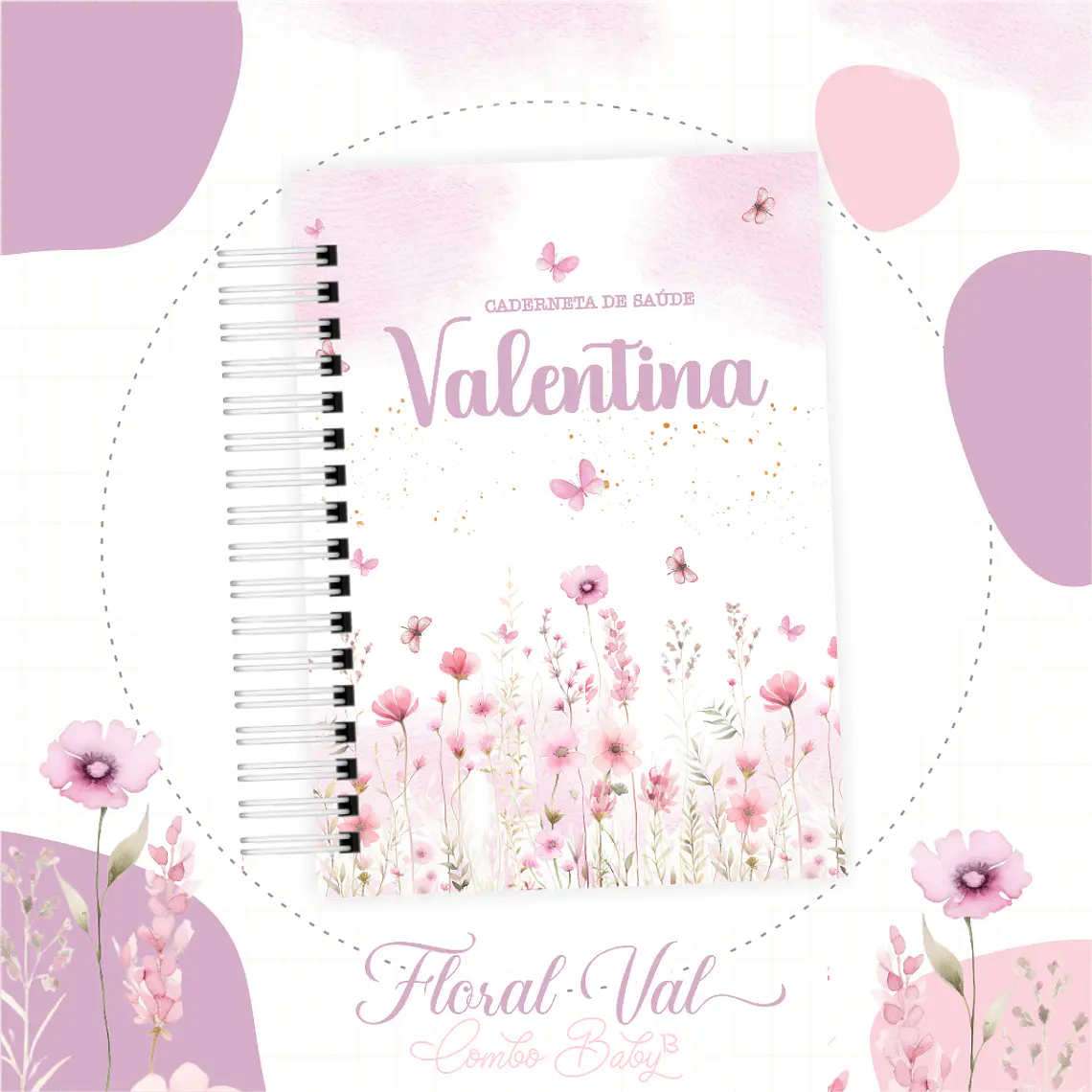 Arquivo Encadernação Baby Floral Valentina 2
