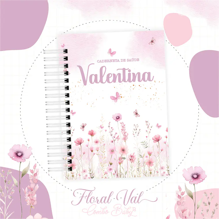 Arquivo Encadernação Baby Floral Valentina 2