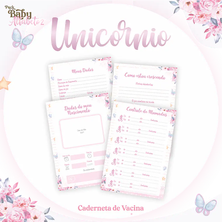Arquivo Encadernação Baby Unicórnio 2