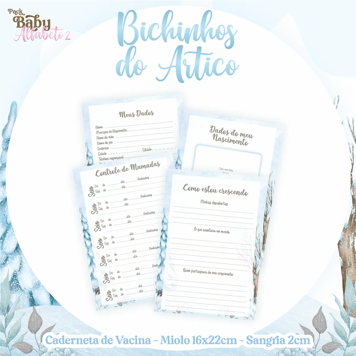 Arquivo Encadernação Baby Bichinhos do Artico 2