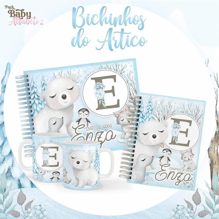 Arquivo Encadernação Baby Bichinhos do Artico 1