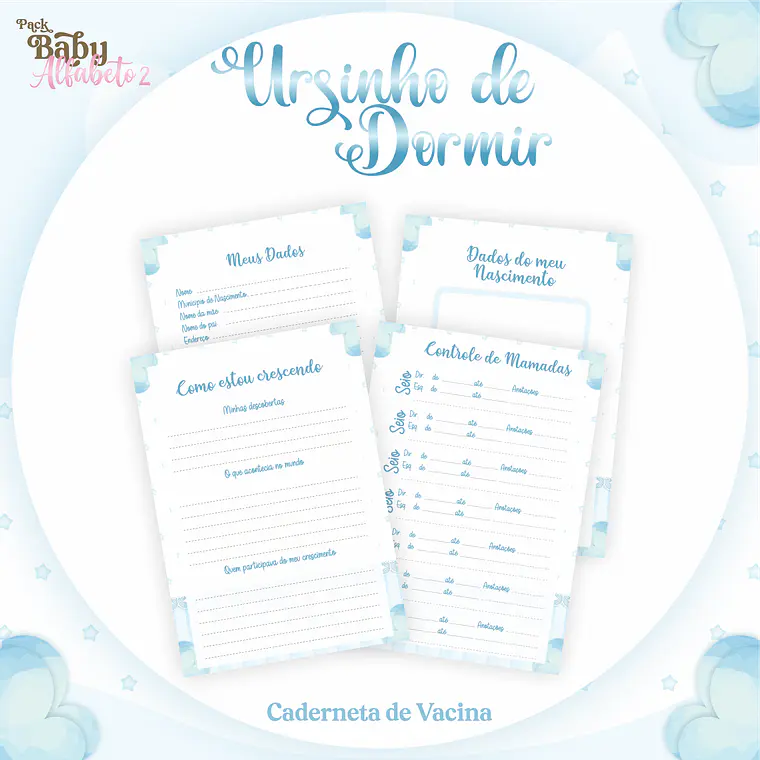 Arquivo Encadernação Baby Ursinho de Dormir 3