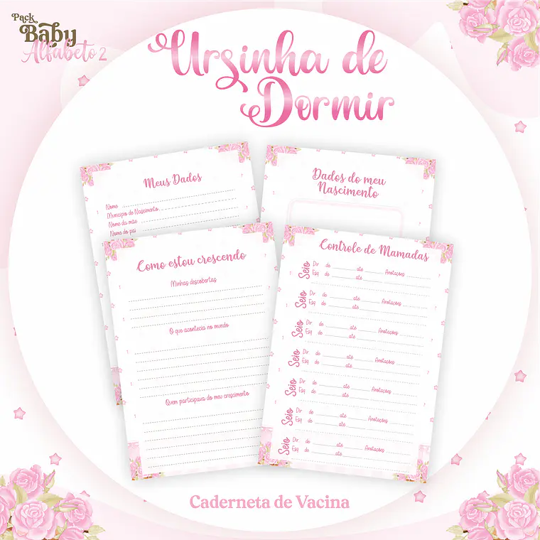 Arquivo Encadernação Baby Ursinha de Dormir 2