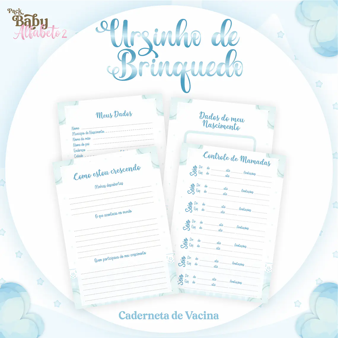 Arquivo Encadernação Baby Ursinho de Brinquedo  2