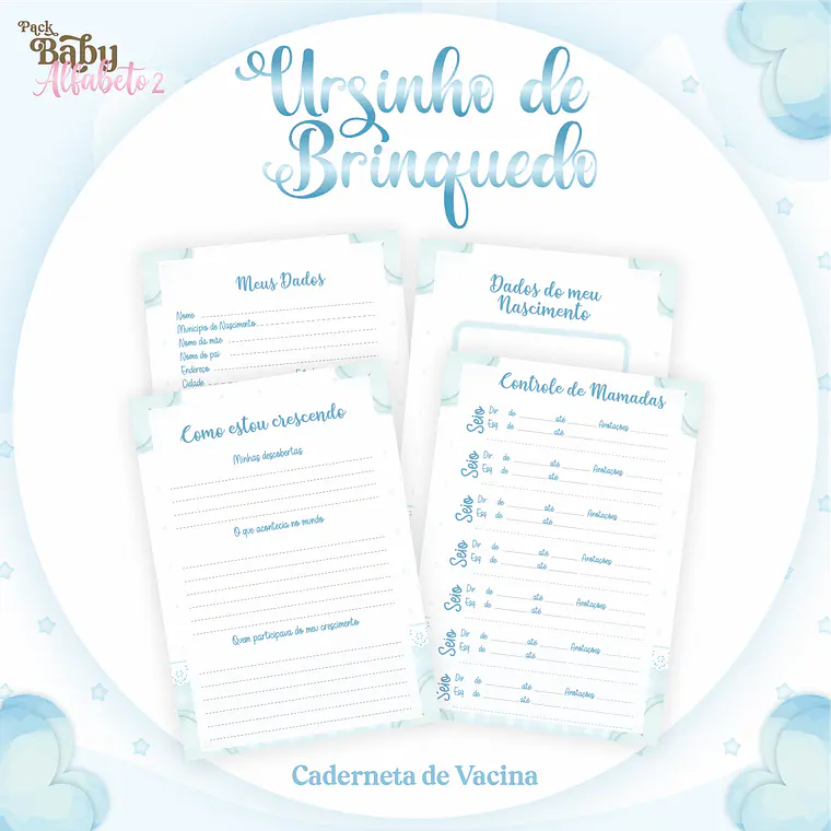 Arquivo Encadernação Baby Ursinho de Brinquedo  2