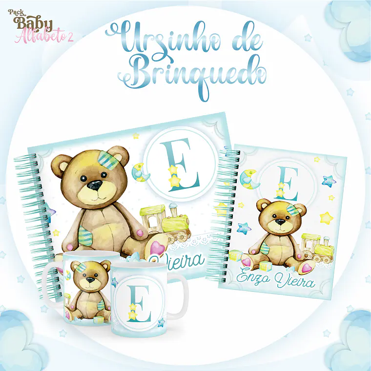 Arquivo Encadernação Baby Ursinho de Brinquedo  1