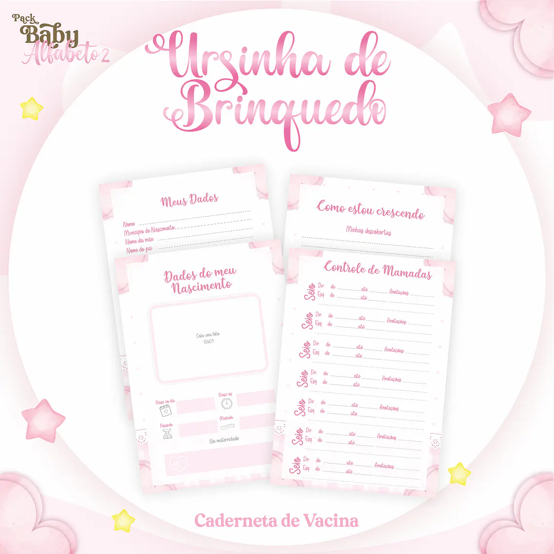 Arquivo Encadernação Baby Ursinha de Brinquedo  2