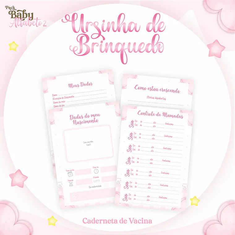 Arquivo Encadernação Baby Ursinha de Brinquedo  2