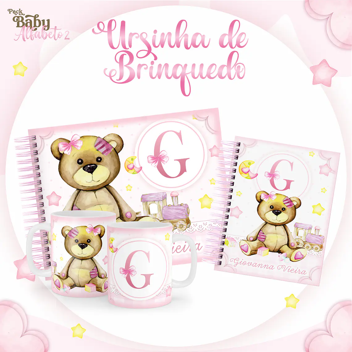 Arquivo Encadernação Baby Ursinha de Brinquedo  1