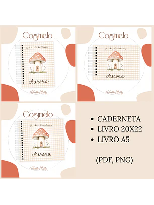 Arquivo Encadernação Baby Cogumelo