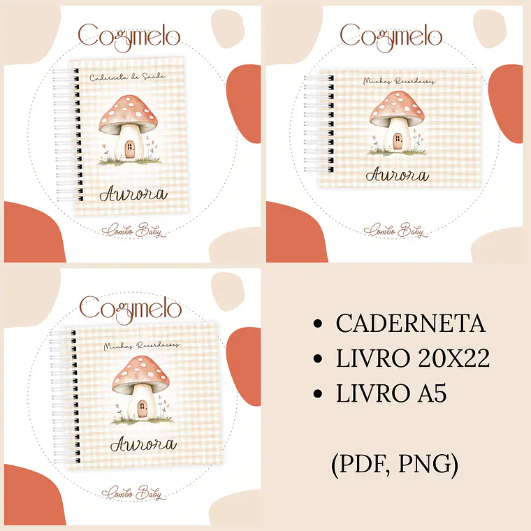 Arquivo Encadernação Baby Cogumelo 1