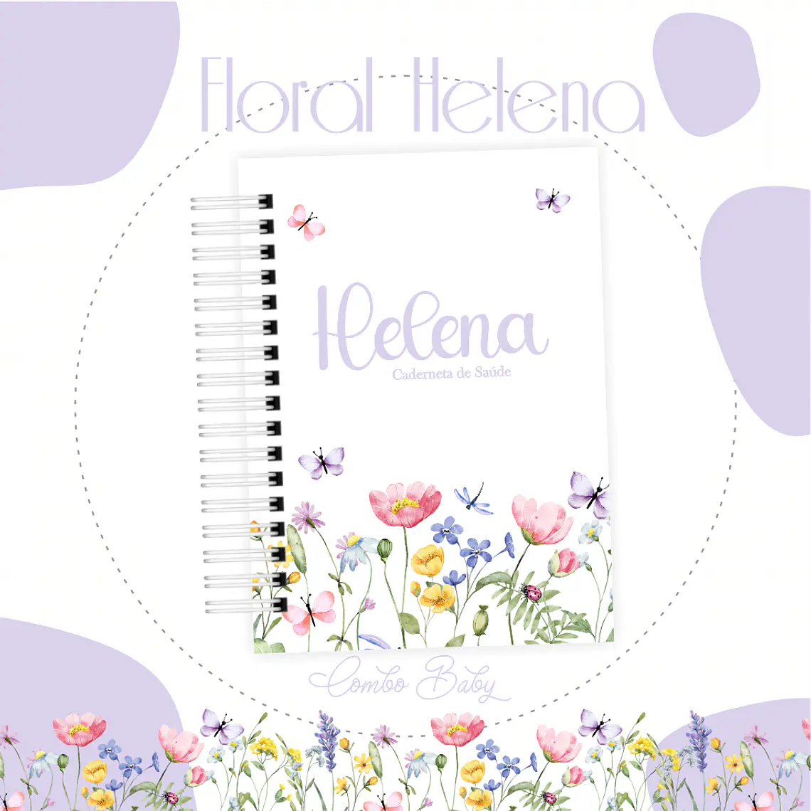 Arquivo Encadernação Baby Floral Helena 2