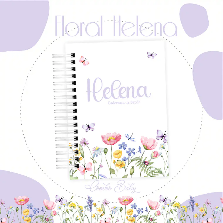Arquivo Encadernação Baby Floral Helena 2