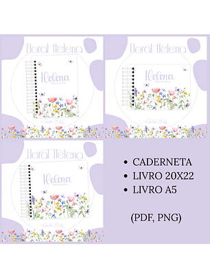Arquivo Encadernação Baby Floral Helena