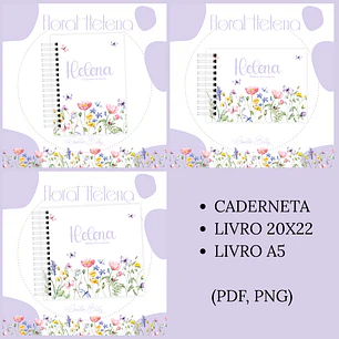 Arquivo Encadernação Baby Floral Helena