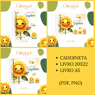 Arquivo Encadernação Baby Girassol