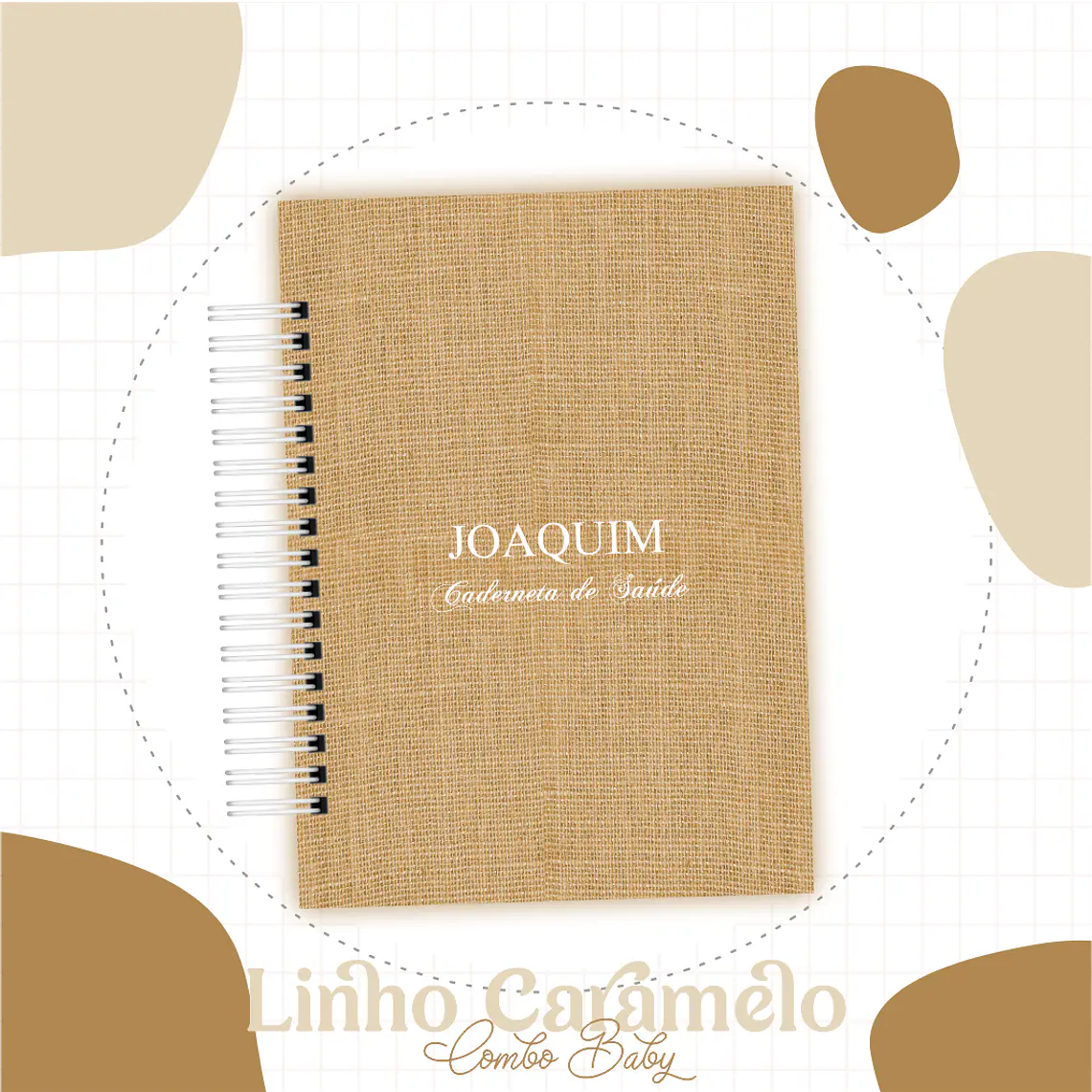 Arquivo Encadernação Baby Linho Caramelo 2