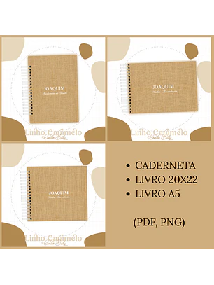 Arquivo Encadernação Baby Linho Caramelo