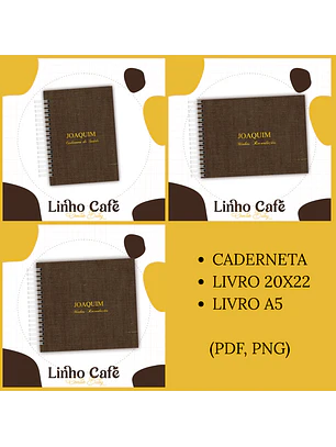 Arquivo Encadernação Baby Linho Café