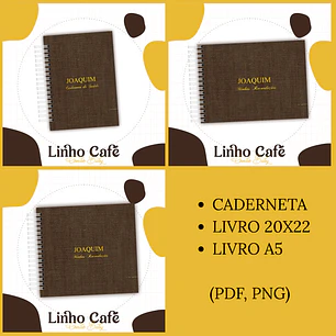 Arquivo Encadernação Baby Linho Café