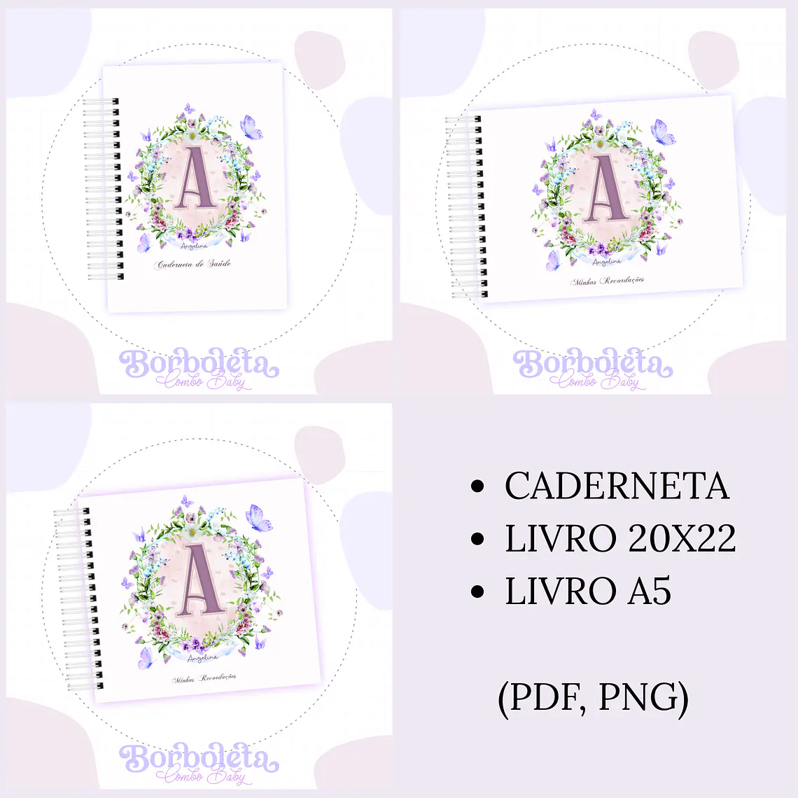 Arquivo Encadernação Baby Borboleta 1