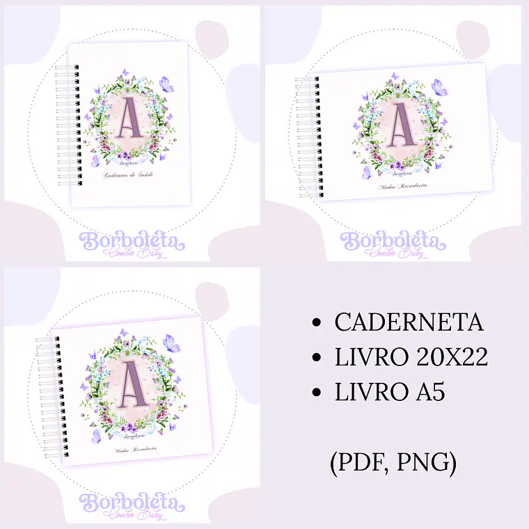 Arquivo Encadernação Baby Borboleta 1