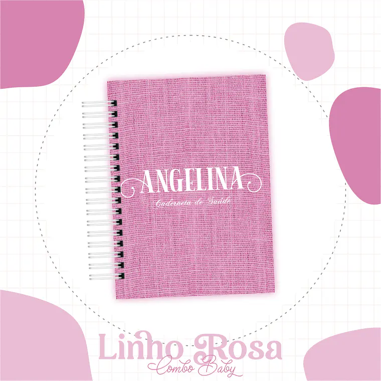 Arquivo Encadernação Baby Linho Rosa  2