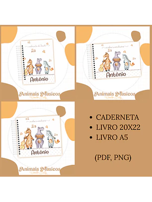 Arquivo Encadernação Baby Animais Músicos