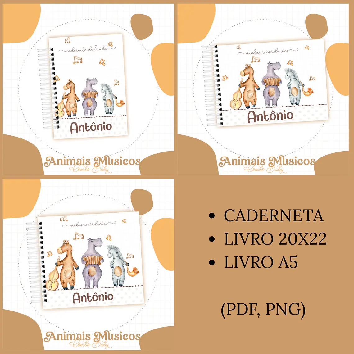 Arquivo Encadernação Baby Animais Músicos 1