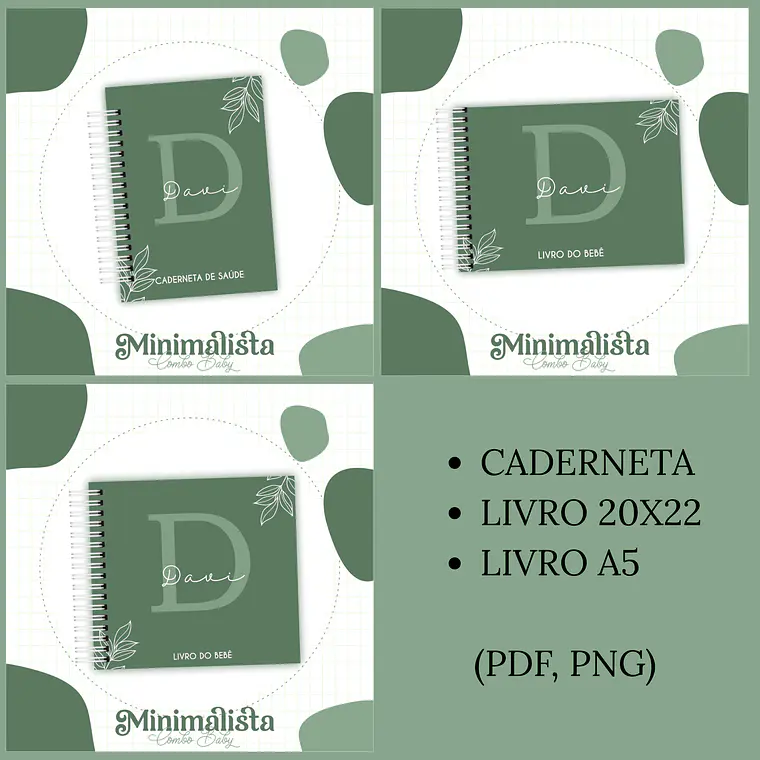 Arquivo Encadernação Baby Minimalista 1