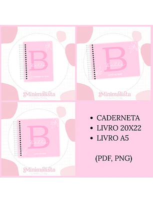 Arquivo Encadernação Baby Minimalista Rosa Bebê