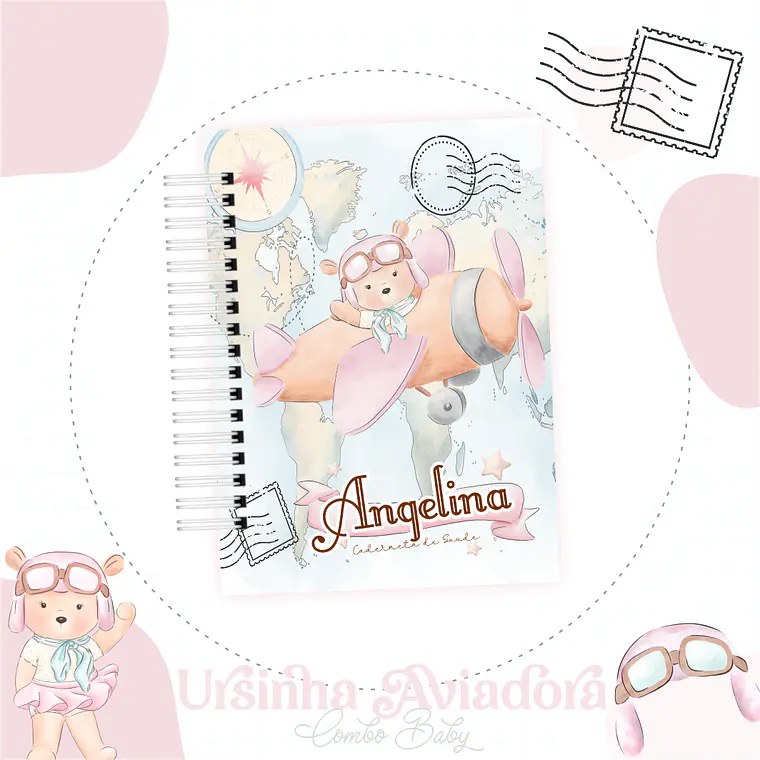 Arquivo Encadernação Baby Ursinha Aviadora 2