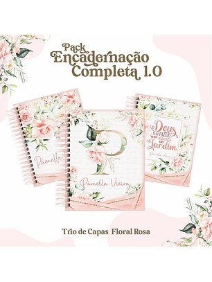 Arquivo Trio de Capas Floral Rosa