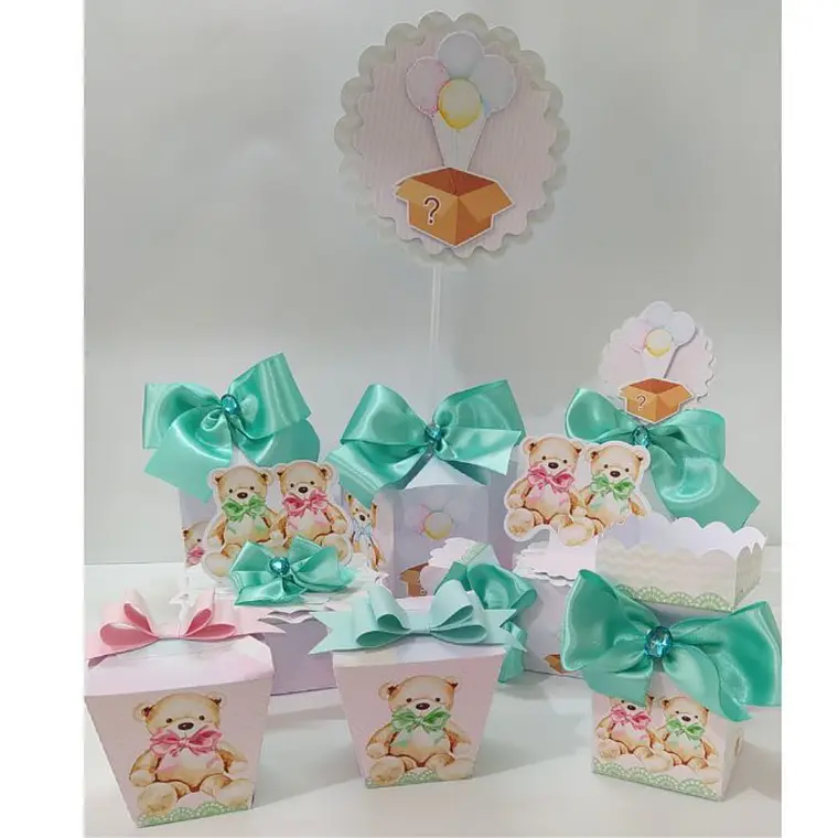 Arquivo de Corte Chá Revelação Verde e Rosa  1