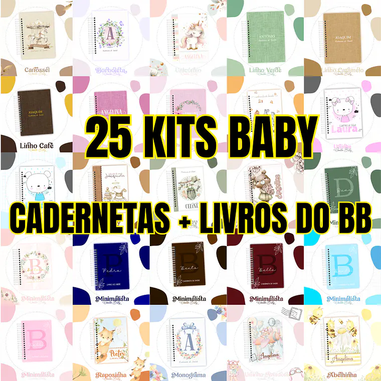 Combo 25 kits Cadernetas + Livros do bb 1