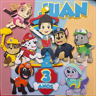 Arquivo Topo de Bolo Patrulha Canina em Camadas 