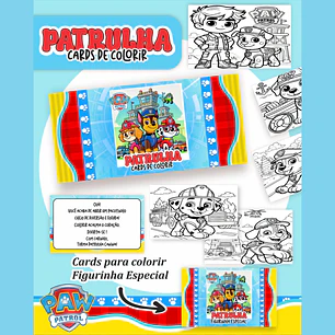Arquivo Cards Para Colorir Patrulha Canina