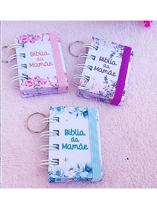 Combo Arquivos Mini Bíblia Chaveiro Dia das Mães
