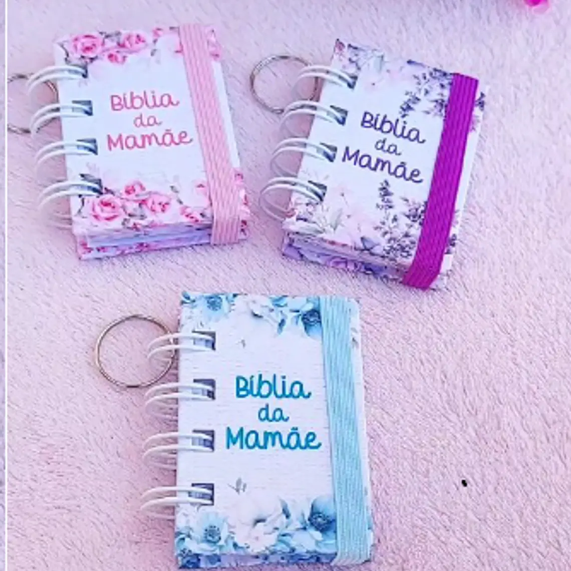 Combo Arquivos Mini Bíblia Chaveiro Dia das Mães 1