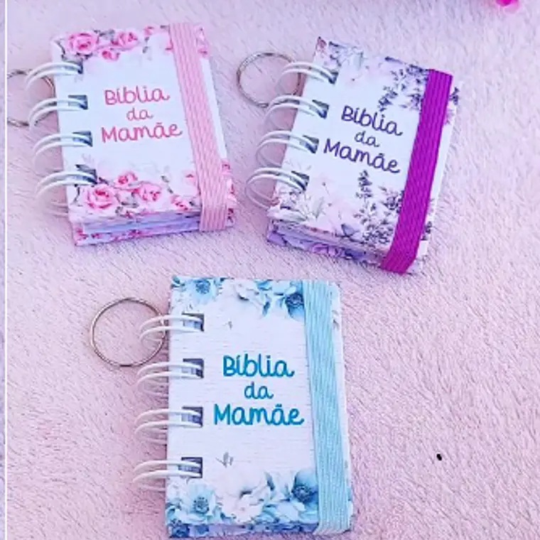 Combo Arquivos Mini Bíblia Chaveiro Dia das Mães 1