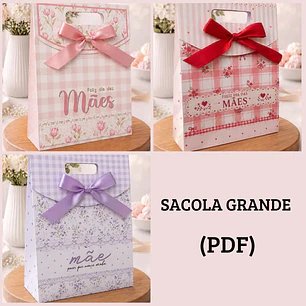 Arquivo em PDF Sacola Grande - Dia das Mães