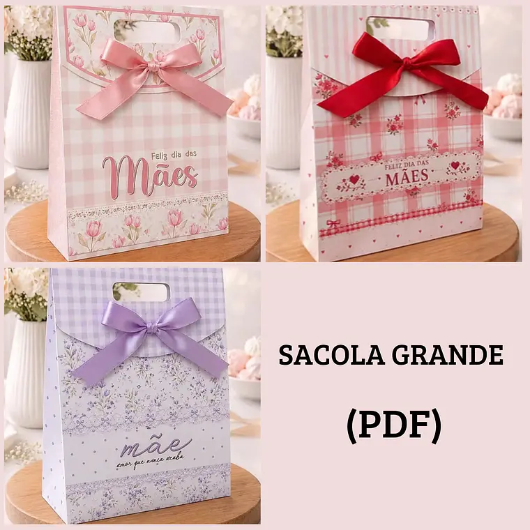 Arquivo em PDF Sacola Grande - Dia das Mães 1