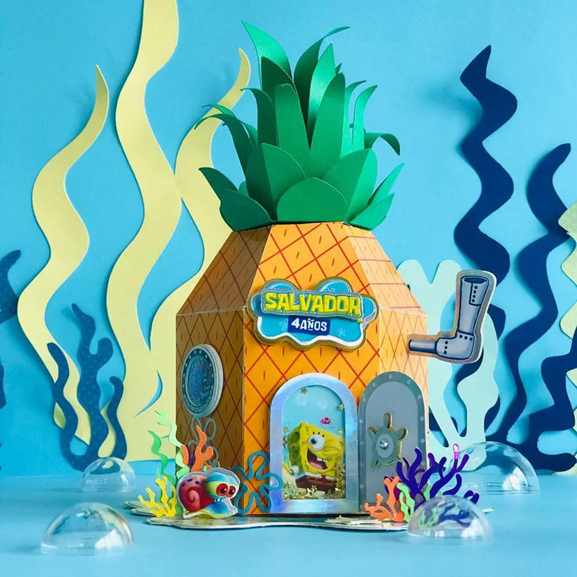 Arquivo de Corte -Caixa Abacaxi Bob esponja 1