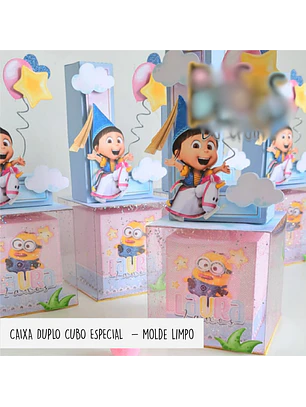 Arquivo de Corte Caixa Duplo Cubo Especial - Molde Limpo