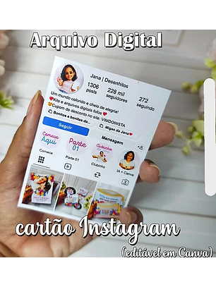 Arquivo Digital Cartão Instagram