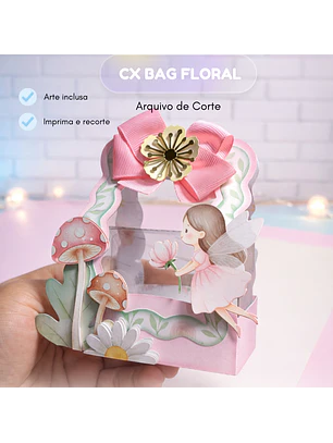 Arquivo de Corte digital CAIXA BAG FLORAL