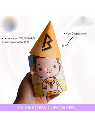 Arquivo de Corte Caixa Redonda om Chapéu