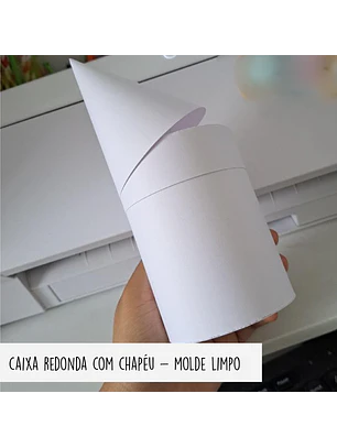 Molde Limpo Caixa Redonda com Chapéu