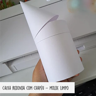 Molde Limpo Caixa Redonda com Chapéu