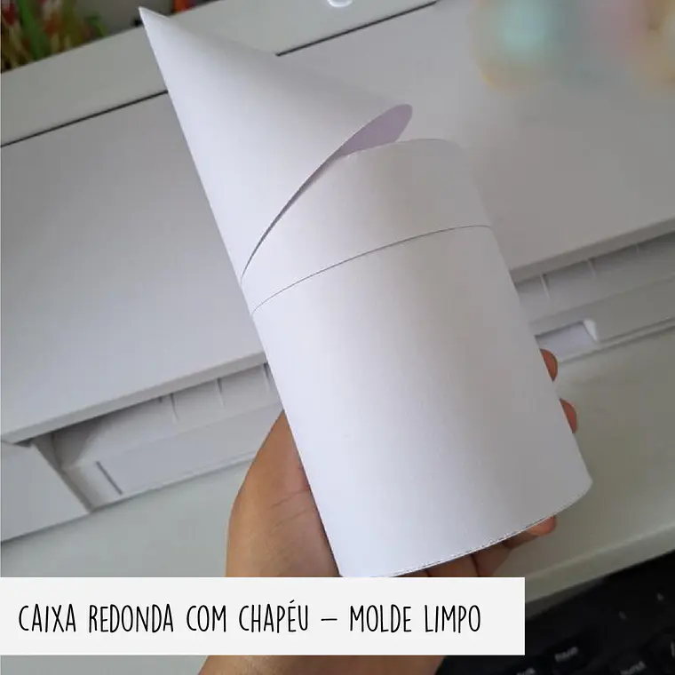 Molde Limpo Caixa Redonda com Chapéu 1